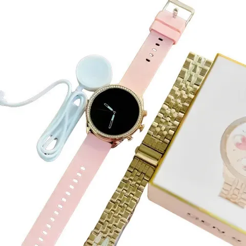 Luxury Rose Gold Smart Watch with Dual Strap Set